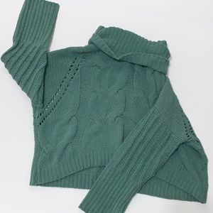 Emerald Green turtleneck sweater